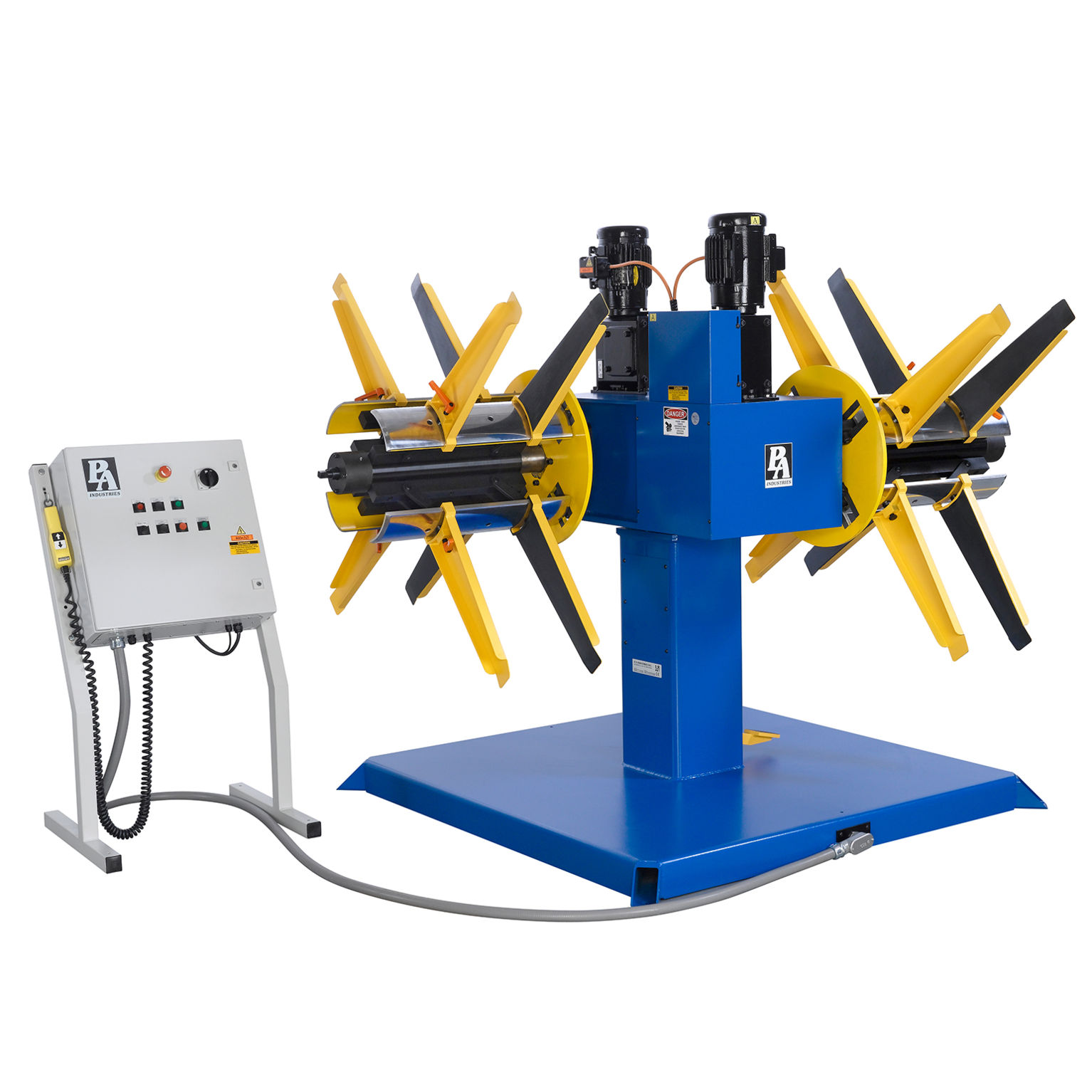medium duty stock reels/decoilers - dual mandrel