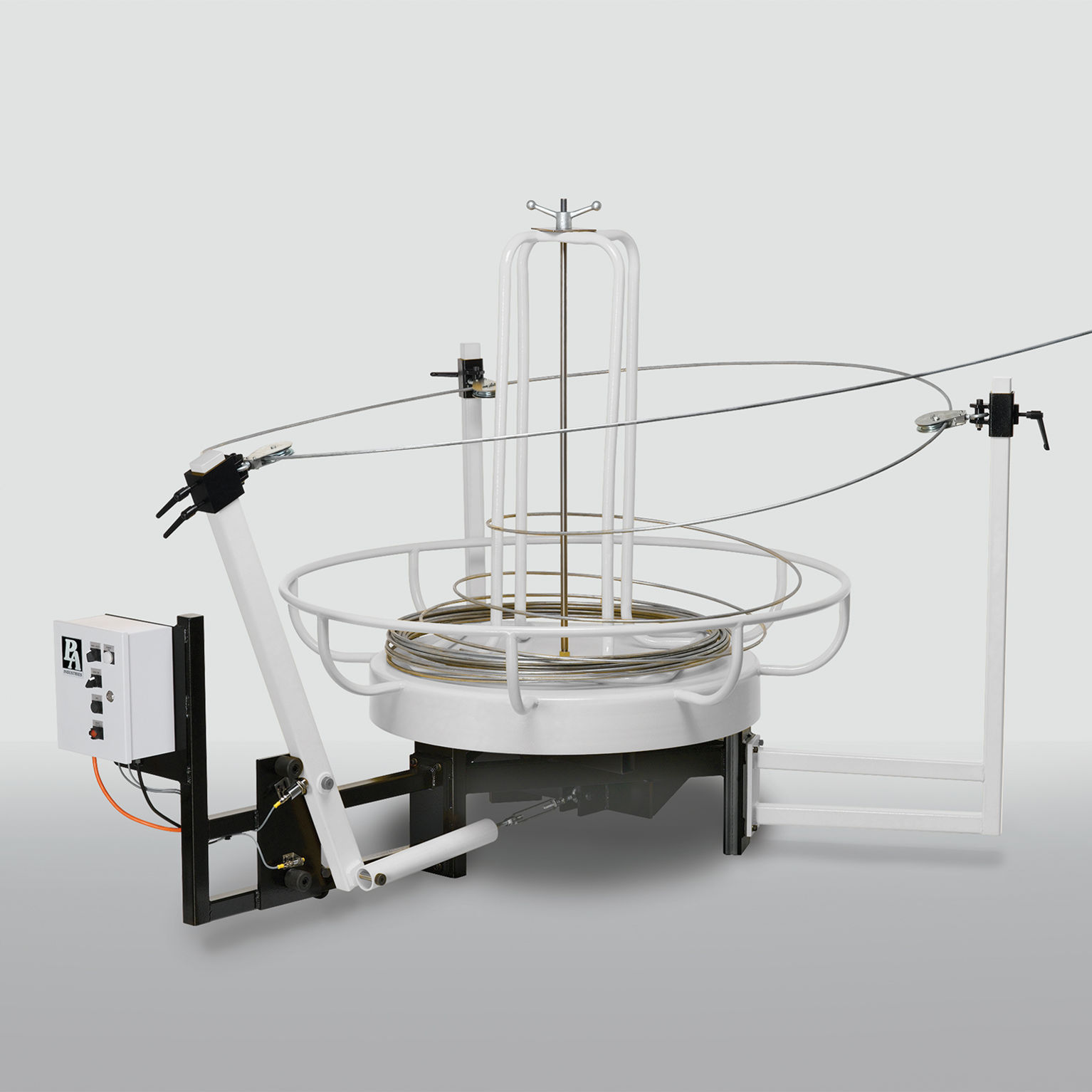 Heavy duty large diameter wire palletizer